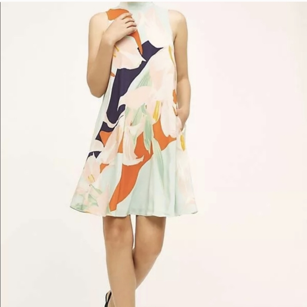 Anthropologie Maeve Les Fauves silk dress
